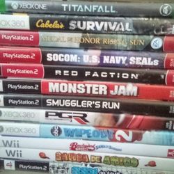 12 Wii XBOX 360 PLAYSTATION 2 XBOX ONE GAMES