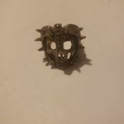 Vintage Silver Skull Grim Reaper Ring