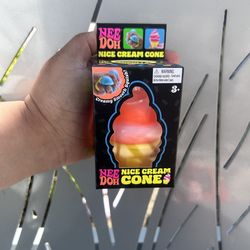 NeeDoh Nice Cream Cone Squishy 🍦🧡