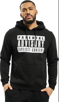 Mister Tee Parental Advisory Men's/Women's Hoodie Black. Tag says XL.