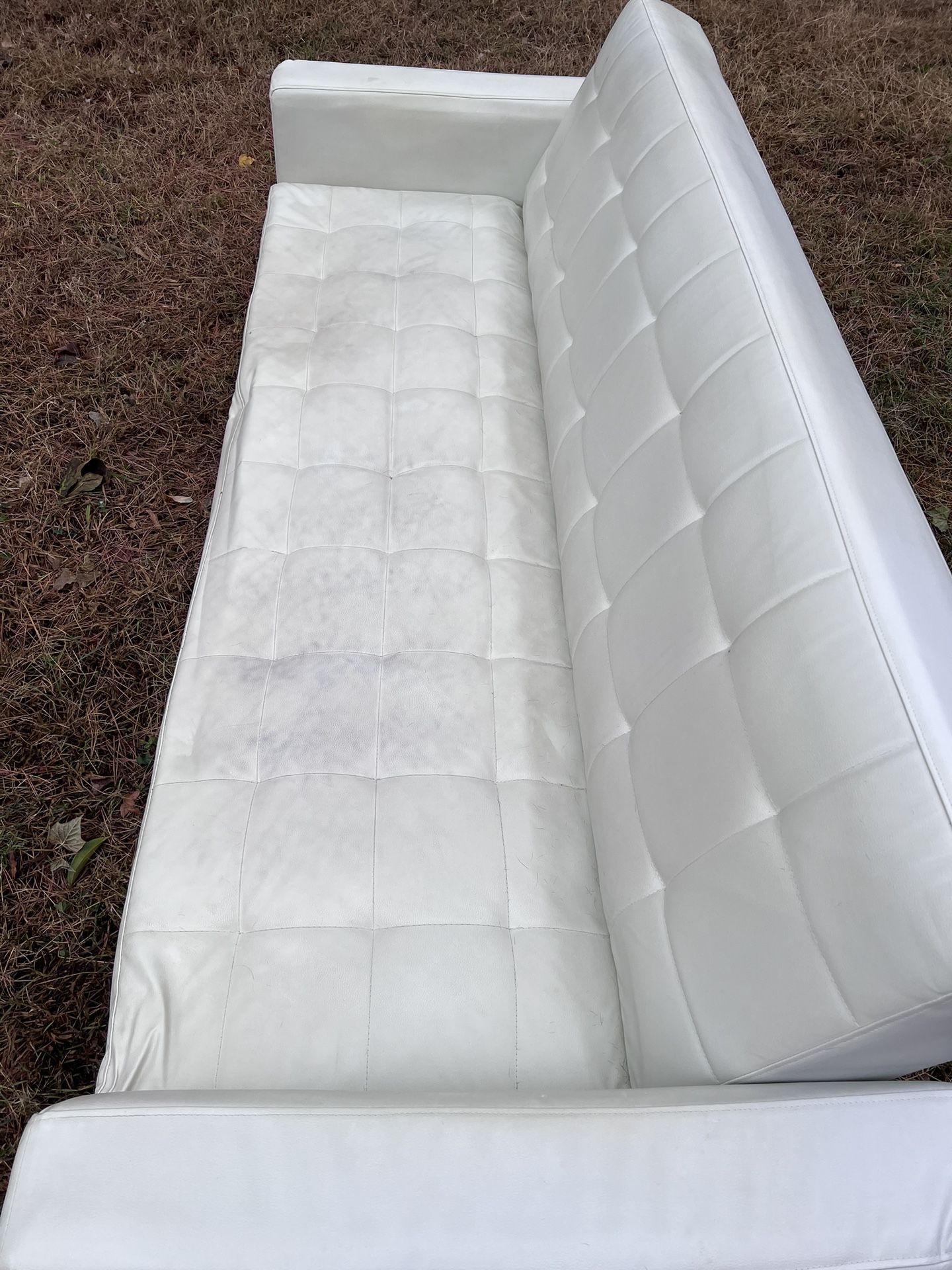 White Leather Couch! 