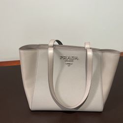 Prada Medium Leather Gray Bag