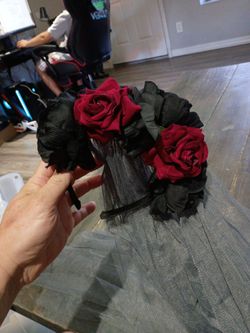 Dark bride veil for costume