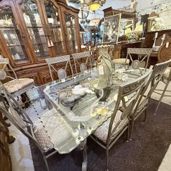 Glass Dinning Set - Table And Chairs -