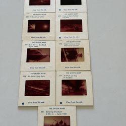 9 Vtg Slides Of The Queen Mary 1968