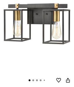 Vanity black and bronze Light