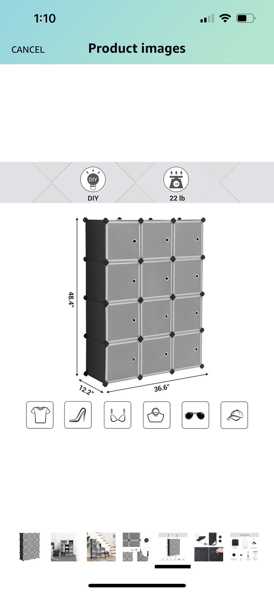 12 Cube Storage Organiser 