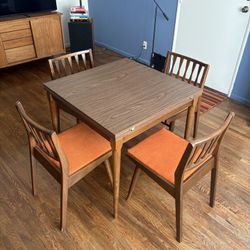 MCM Extendable Table and Four Chairs