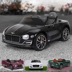 ⚫️⚫️ AVAILABLE ON CHRISTMAS EVE 🎄 !!BRAND NEW 12V LUXURY REMOTE CONTROL Electric Kid Ride On Car Power Wheels Bentley EXP12 with LED lights, scissors