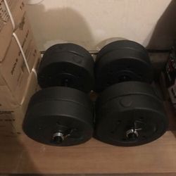 30 LBS dumbbells set of 2. 60 pounds total can adjust to 15 lbs as well