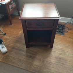 All Dark Wood Bed Night Stand or for Office