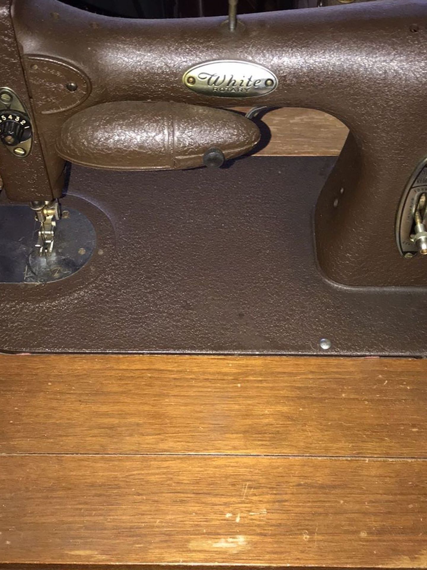 Antique sewing machine table