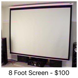 8 Foot Projector Screens - $100 Each