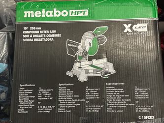 METABOA-HPT 10 inch Single Bevel compound miter saw