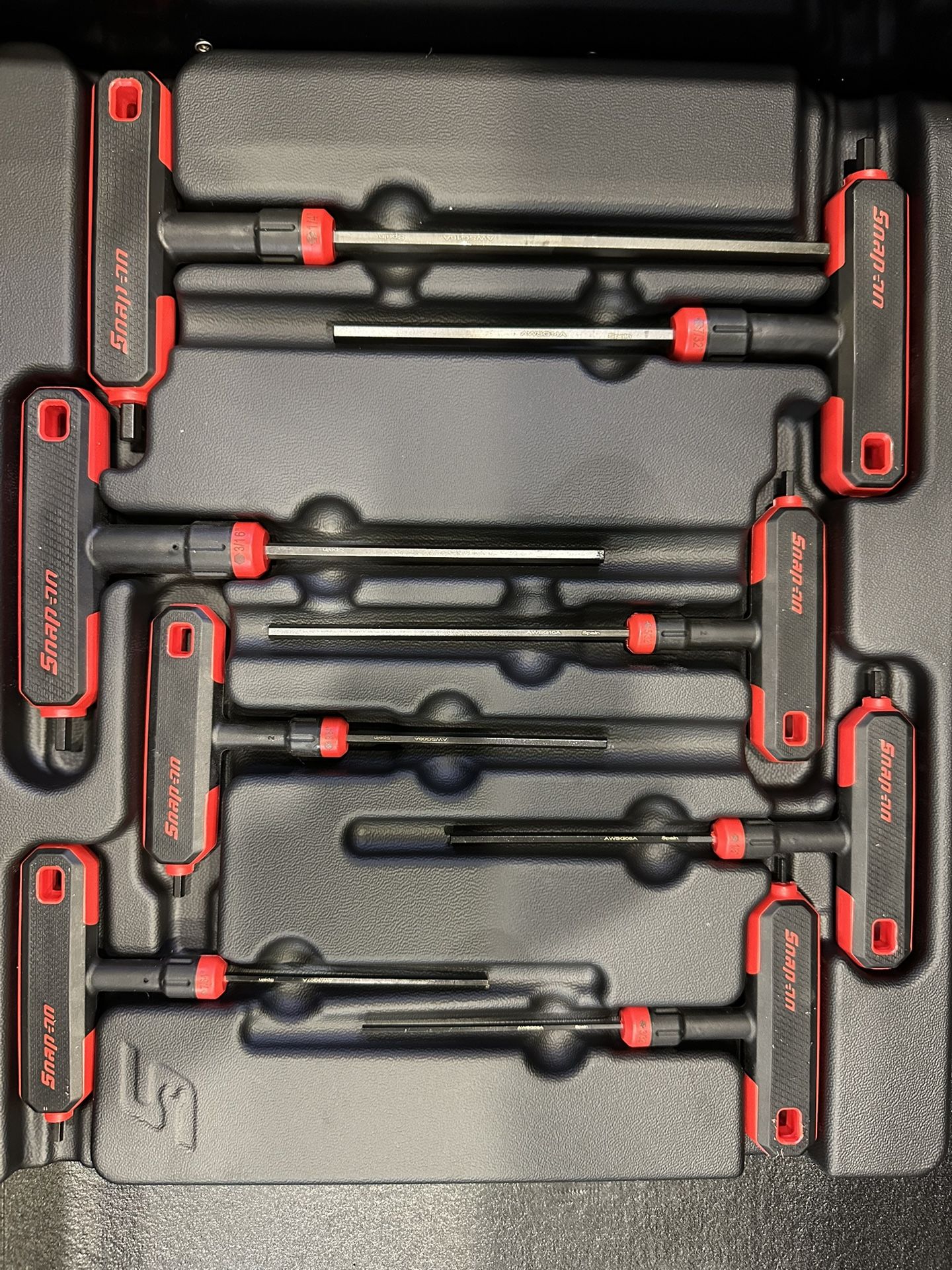 Snap-On SAE T/L Shaped Hex wrench set 8pc