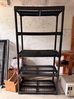 6” tall plastic shelf