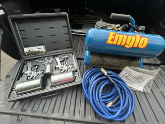 New Emglo Air Compressor, Hose and Paint Spray Guns