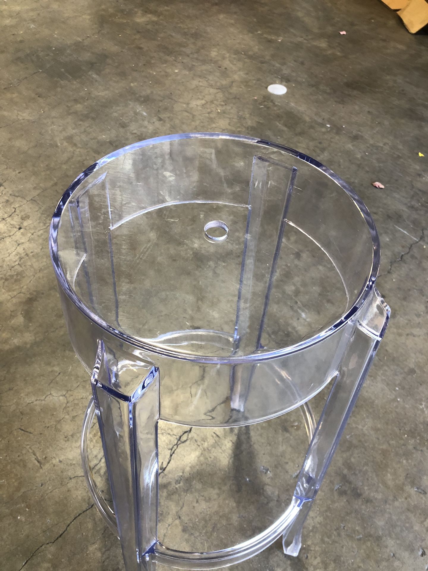 Clear plastic bar stools