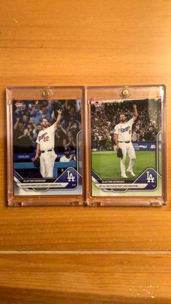 Dodgers Clayton Kershaw Topps Now 3000K & Final Regular Season Start Dodger Stadium Combo