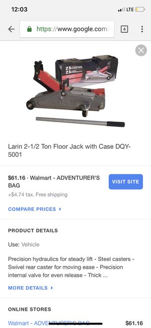 Larin 2 1 2 Ton Floor Jack For Sale In Santa Ana Ca Offerup