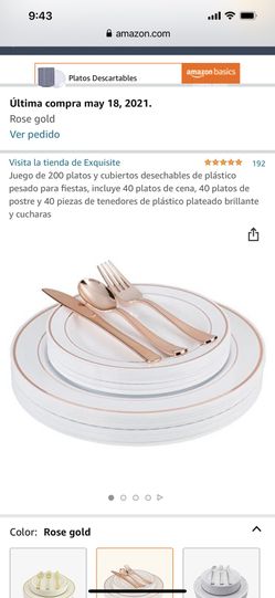 Juego De Platos De Plástico Para Fiesta 