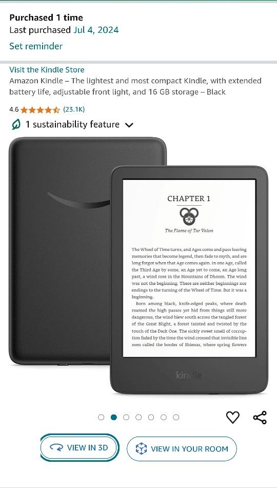 Kindle E-reader 8" 10th Gen 16gb