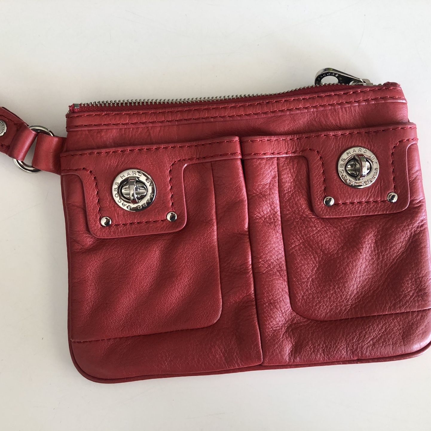 Marc By Marc Jacobs Leather Wristlet Wallet Clutch Purse