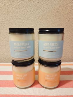 4 Brand new Bath & Body single wick candles, $5 EACH