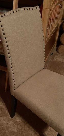 High Back Dining Chair Fabric. 2 Available