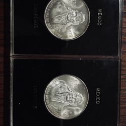 (2) Cien pesos de Plata $150.00  CASH, TEXT FOR PRICES. 