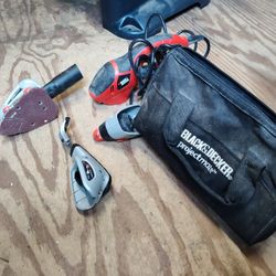 Black And Decker Projectmate 3-in-1 Corded Toolset With Bag.  Detail Sander, Power Scraper, Power Screwdriver