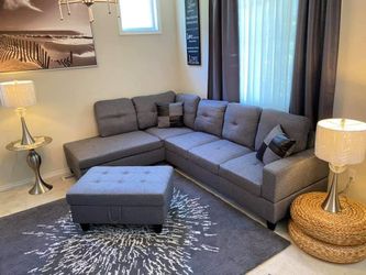 Sectional and ottoman
