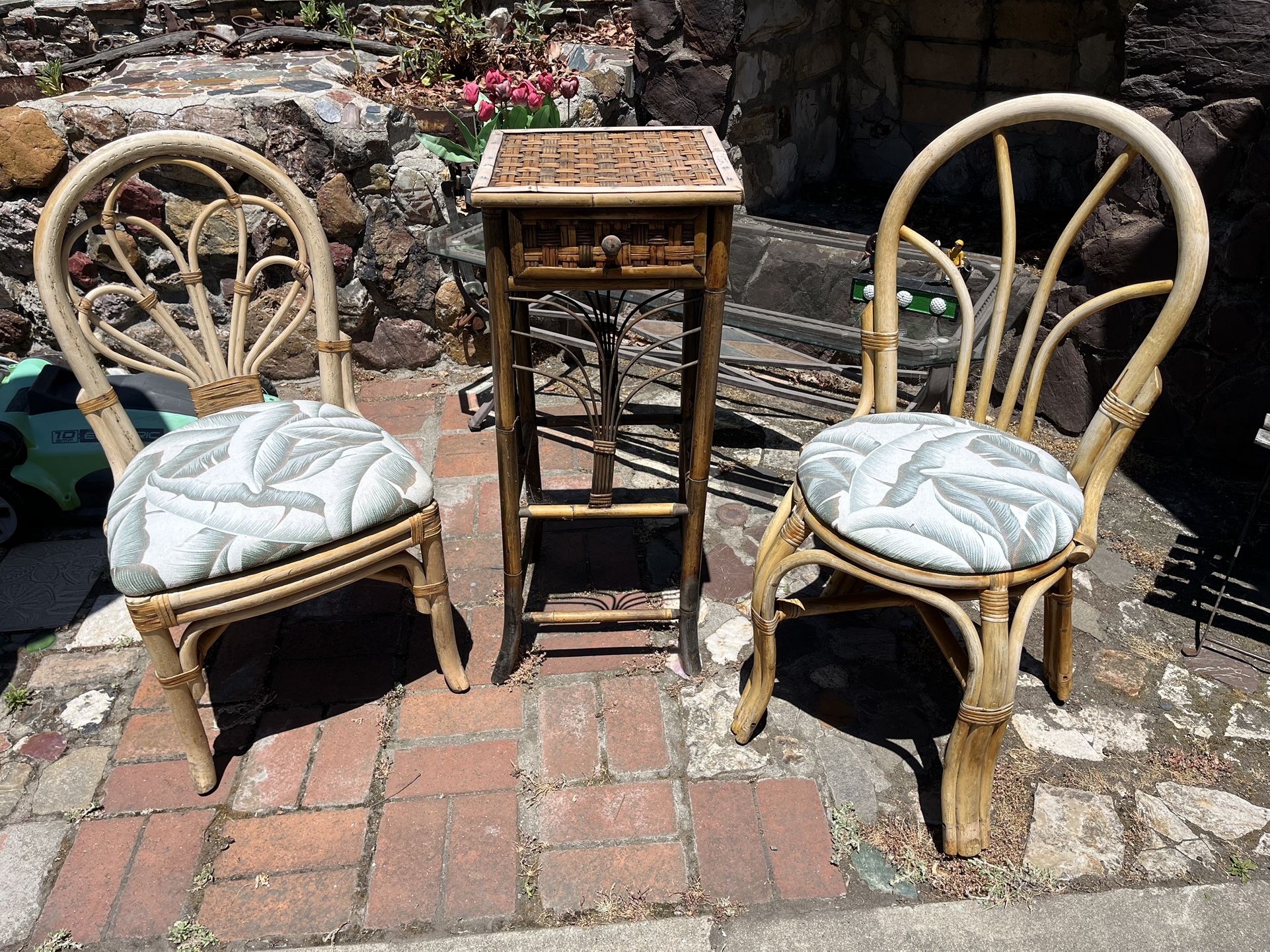 Rattan table and chairs