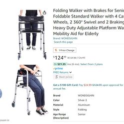 Folding Walker with Brakes