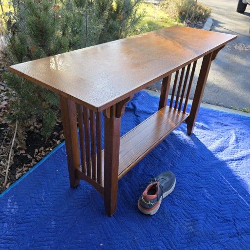 Sold Wood Entry Console Table