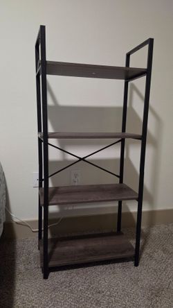 Metal/wood bookshelves