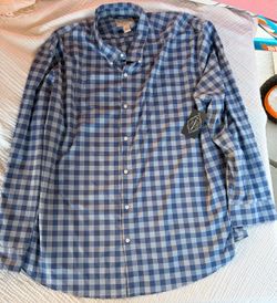 NEW 3XL Men Button Up Blue
