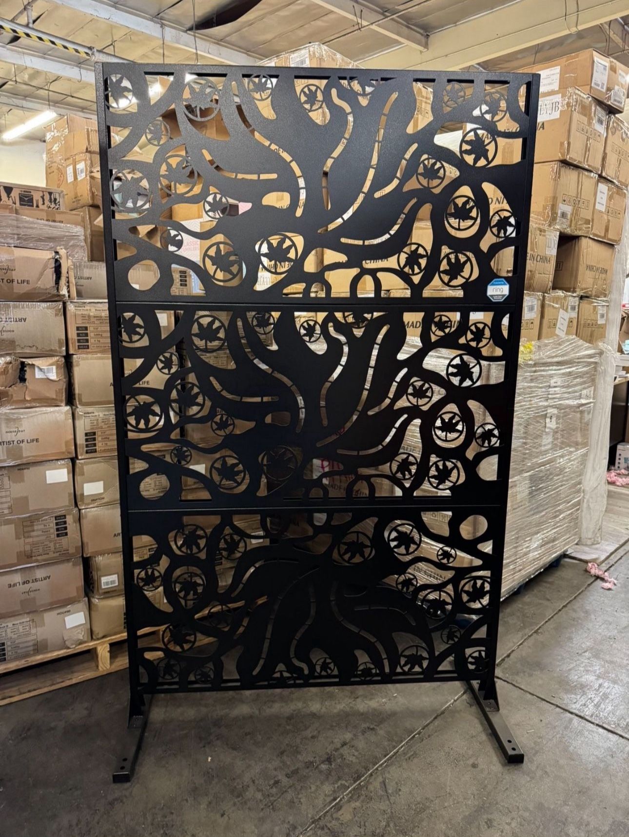 72x 44 Inches Laser Cut Metal Privacy Screen Fence