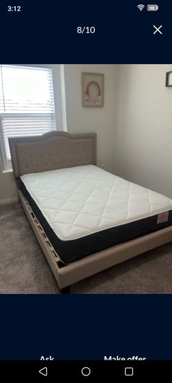 Full size frame and mattress