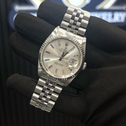 Rolex Datejust 36MM Silver Stick Dial in Amazing Condition