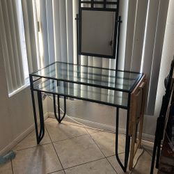 Glass And Metal Vanity 
