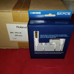 Roland Boss #BA-PC15 3.5mm Wired Earbuds in boxes of 20 (Made in Japan) (See Pictures)