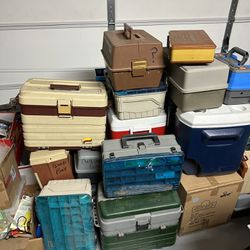 Empty Used Fishing Tackle Boxes For Sale 