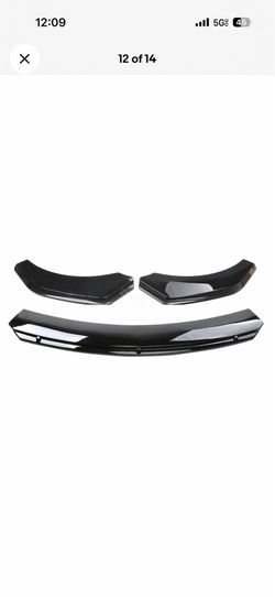 Universal Front Bumper Lip Splitter Spoiler Body Kits Gloss Black