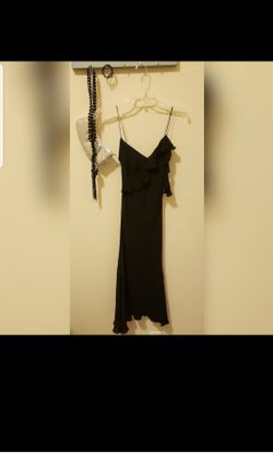 Black spaghetti strap dress