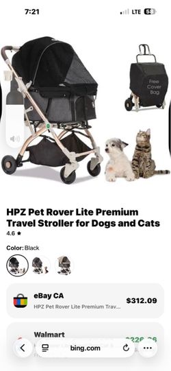 Hpz pet fovet lite premium pet travel stroller