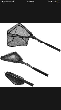 PLUSINNO Fishing Net Fish Landing Net, Foldable Collapsible Telescopic Pole Hand
