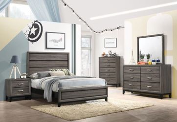 🌺 FREE DELIVERY 🌺Brand New 5PC Queen Size Bedroom Set ( Queen Bedframe, NS, Dresser, Mirror, Chest)