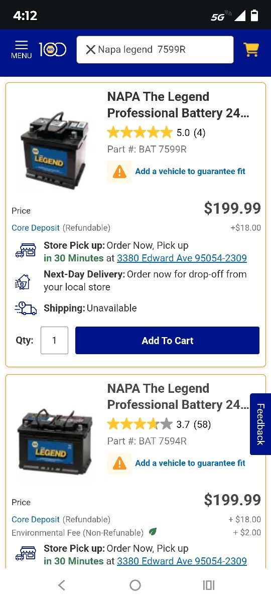 Napa The Legend Professional Battery(7599R) for Sale in Stockton, CA ...