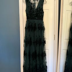 Formal Dress Dark Green Prom Full Length 